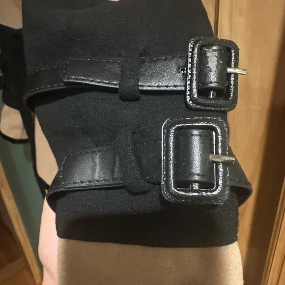 Camel and Black wrap coat - Picture 3 of 6